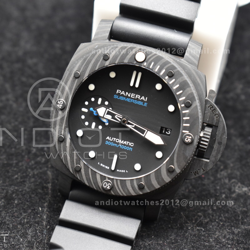 PAM2231 Carbotech 42mm VSF Best Edition Black Dial on Rubber Strap P.900 Clone